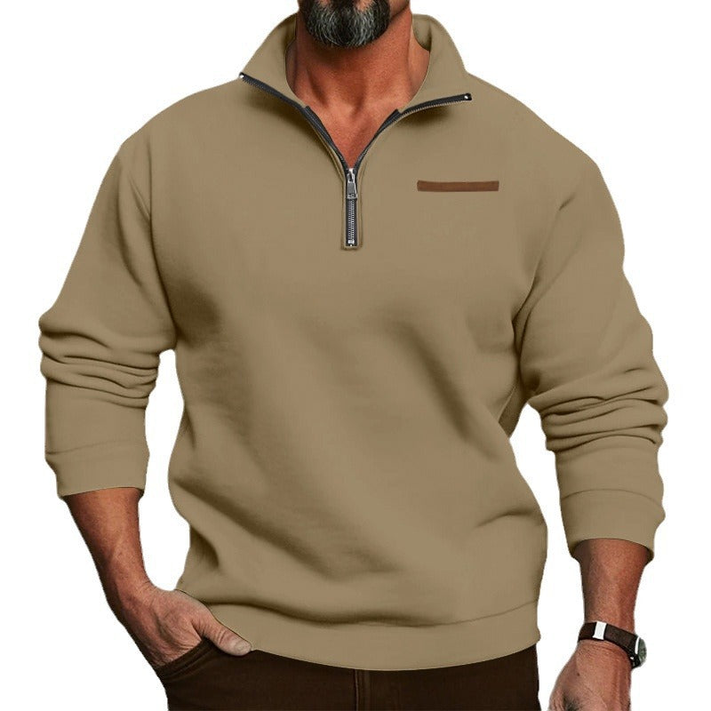 Herren Fleece Sweatshirt mit Reißverschluss EB