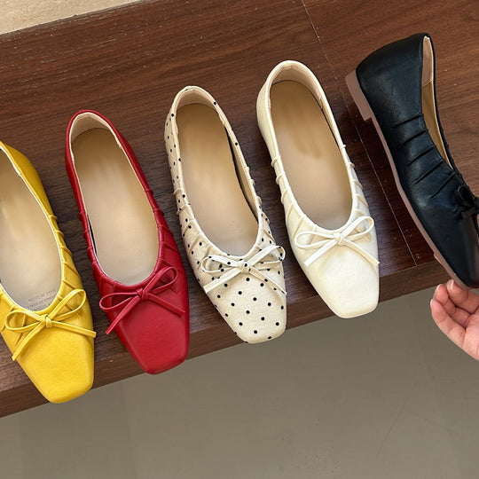 Damen Ballerinas mit zierlichem Schleifendesign und gepolsterter Innensohle EB