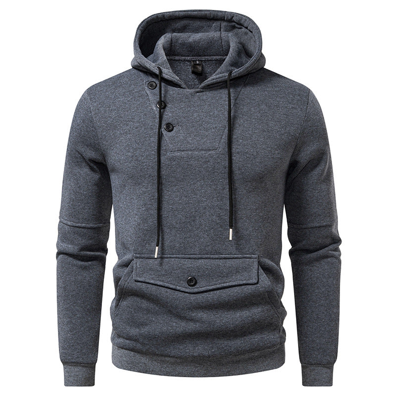 Herren Stylische Kapuzenpullover mit Knopfdetails EB