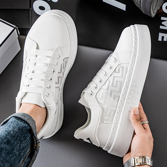 Damen modische Platform Sneakers mit atmungsaktiver Oberflächenstruktur und bequemem Fußbett EB