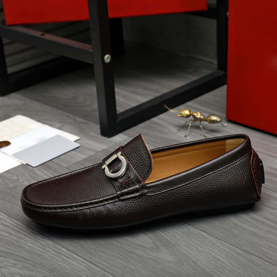 Damen Mokassins aus feinem Leder mit eleganter Applikation EB