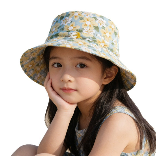 Unisex nan Sonnenhut für Kinder mit verstellbarem Kinnband, breiter Krempe und hohem UV-Schutz EB