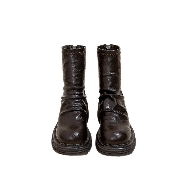 Damen modische Stiefel mit rutschfester Sohle und weichem Obermaterial EB