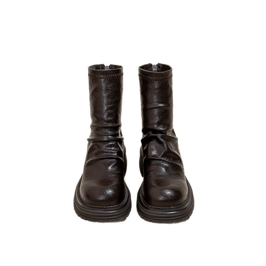Damen modische Stiefel mit rutschfester Sohle und weichem Obermaterial EB