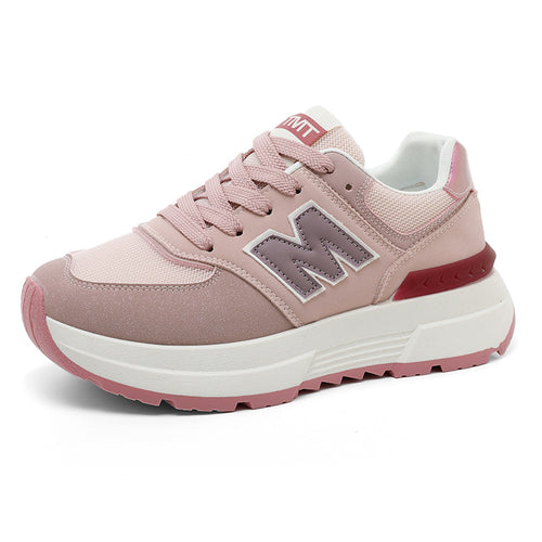 Damen Komfortable und modische Sneaker mit dicker Laufsohle EB