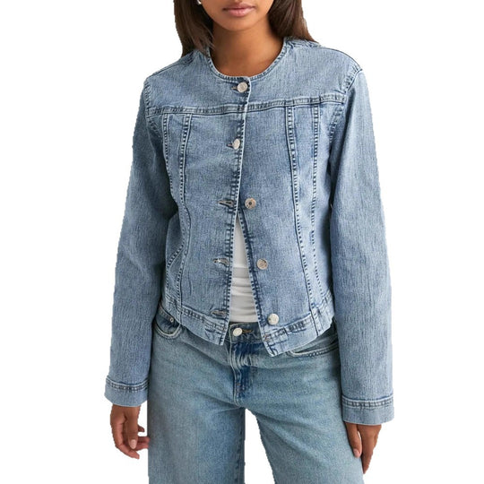 Damen zeitlose Denim-Jacke im modernen Schnitt EB