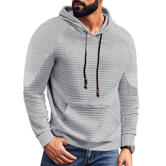 Herren strukturierter Kapuzenpullover mit modernem Design und praktischen Taschen EB