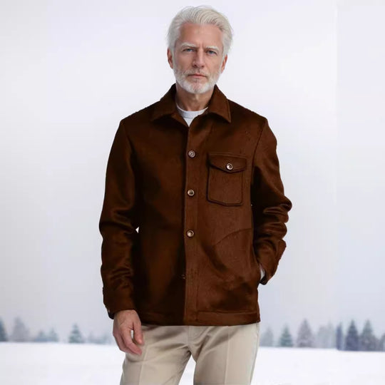 Herren Wolljacke im stilvollen Vintage-Look EB