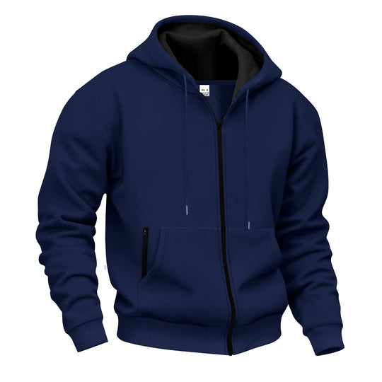 Herren Sweatjacke mit hohem Stehkragen und praktischen Reißverschlusstaschen EB