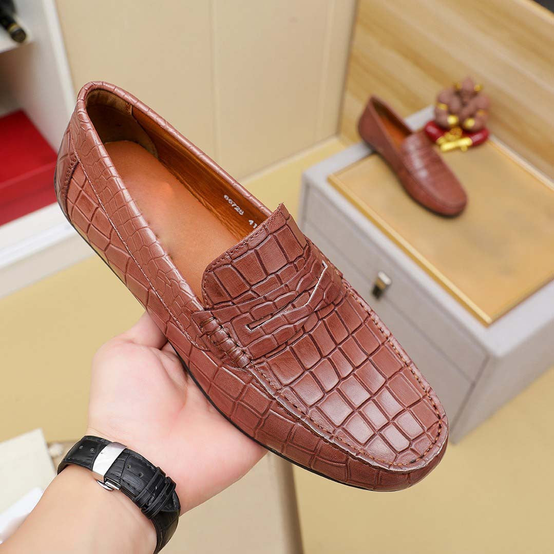 Herren Mokassin im eleganten Krokodil-Leder-Design EB