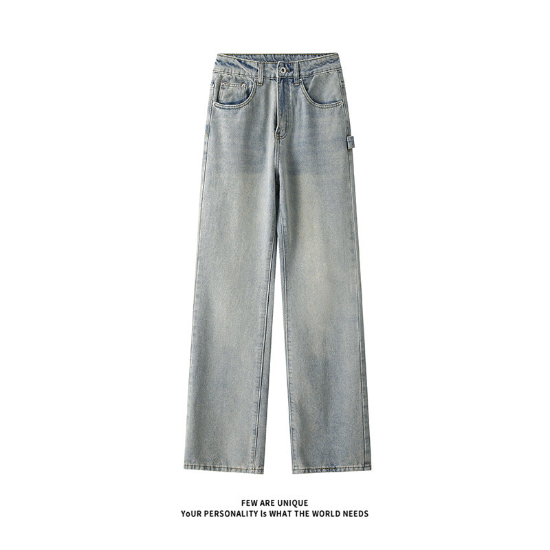 Herren Weitgeschnittene Jeans mit hohem Bund und praktischen Taschen EB