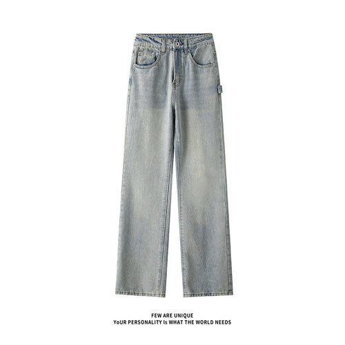 Herren Weitgeschnittene Jeans mit hohem Bund und praktischen Taschen EB