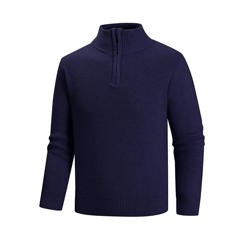 Herren Rollkragenpullover mit modernem Reißverschluss EB