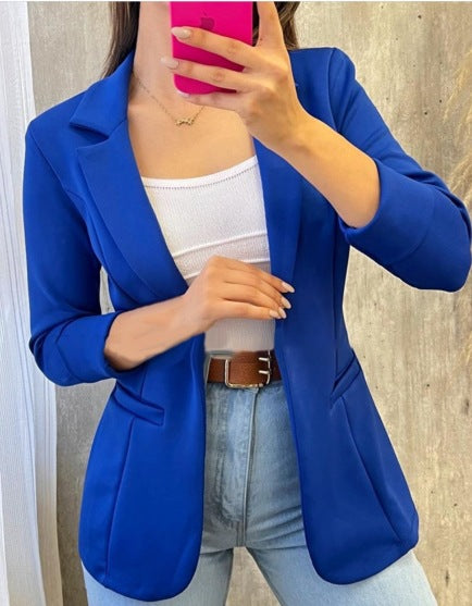 Damen Modischer Blazer mit lässigen Taschen EB