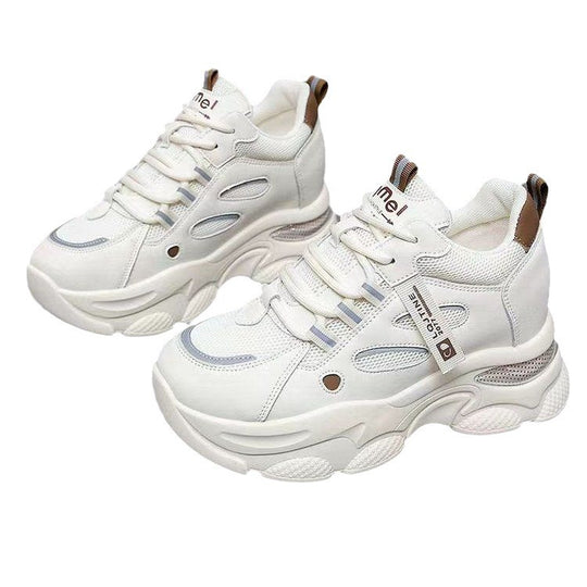 Damen Sportliche Chunky-Sneaker mit atmungsaktiver Mesh-Oberfläche und rutschfester Sohle EB