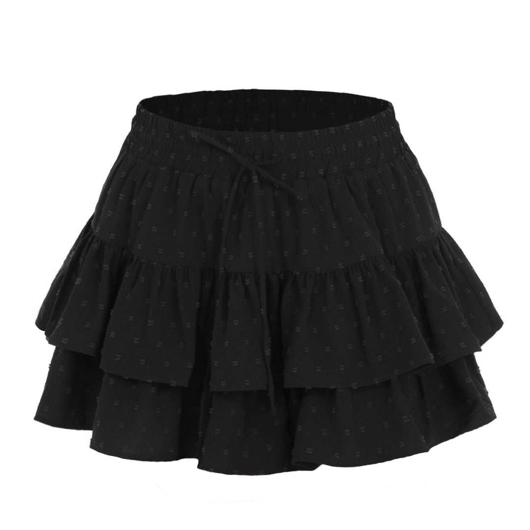 Damen Voluminöser Freizeitraffrock aus leichtem Material EB