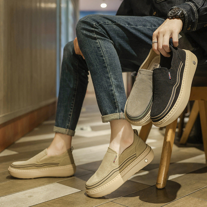 Damen Bequeme Slip-On Schuhe mit elastischen Einsätzen EB