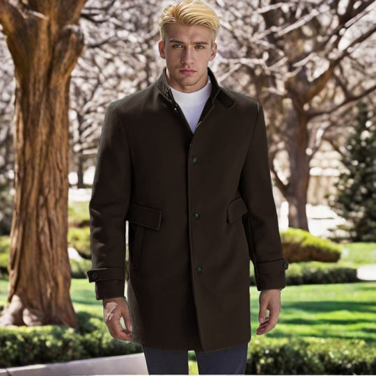Herren eleganter, taillierter Wollmantel EB