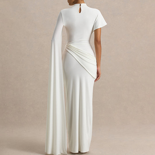 Damen Elegantes Kleid mit einzigartigem Drapierungsdesign EB