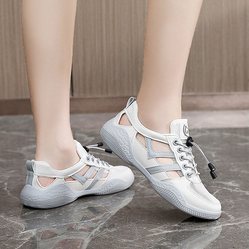 Damen Sportliche Sneakers mit elastischem Schnürsystem und atmungsaktiver Obermaterialstruktur EB