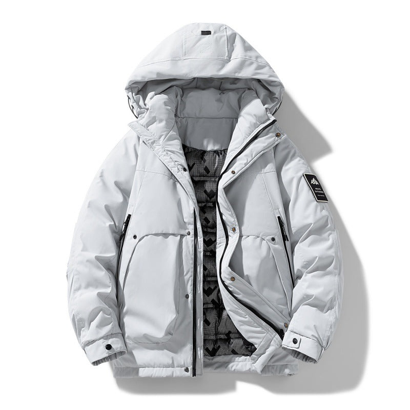 Unisex wasserabweisende gesteppte Winterjacke mit Kapuze und Thermoisolierung EB