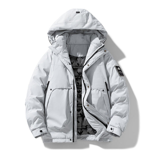 Unisex wasserabweisende gesteppte Winterjacke mit Kapuze und Thermoisolierung EB