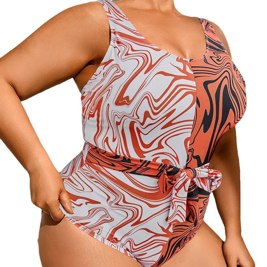 Damen Einteiliger Badeanzug mit elegantem Wickeldetail EB
