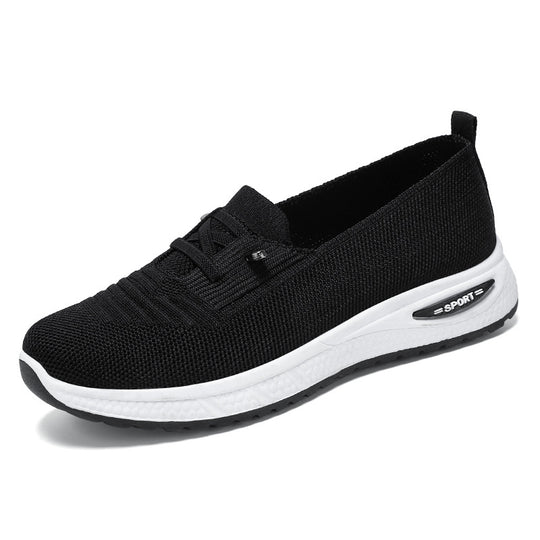 Damen Sportliche Sneaker mit elastischem Strick-Obermaterial und dämpfender Sohle EB