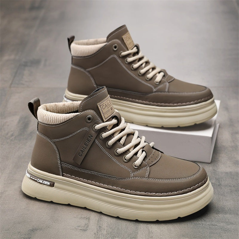 Damen Modische High-Top Sneakers mit robuster Sohle und gepolsterter Innensohle EB