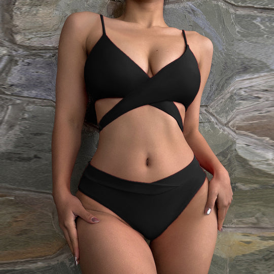Damen Triangel-Bikini mit modischen Akzenten EB
