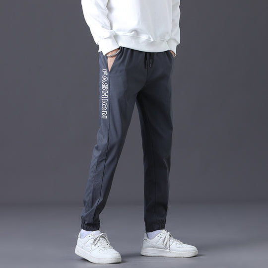 Herren modische Jogginghose mit elastischem Bund und seitlichen Taschen EB