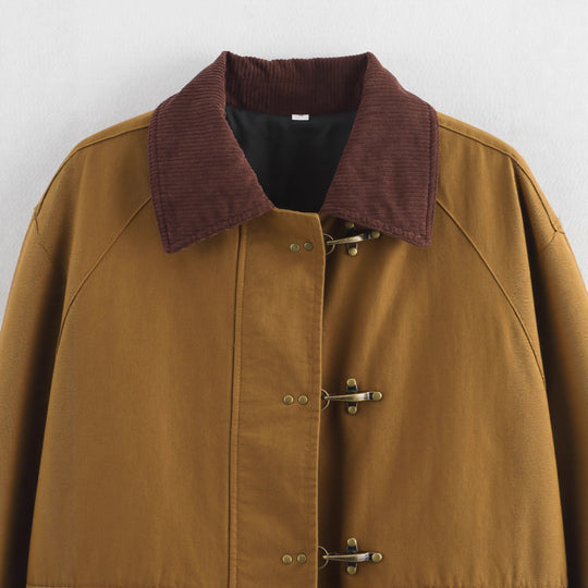 Damen utility Jacke mit dekorativen Knopfdetails EB