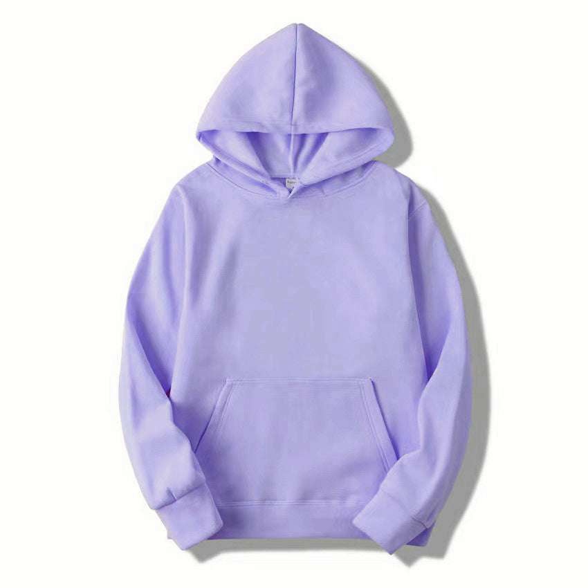 Unisex schlichter Kapuzenpullover mit Kängurutasche, gerippten Bündchen und relaxed Fit EB