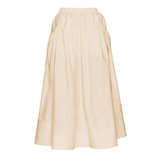 Damen Eleganter Midirock mit raffinierten Falten und elastischem Bund EB