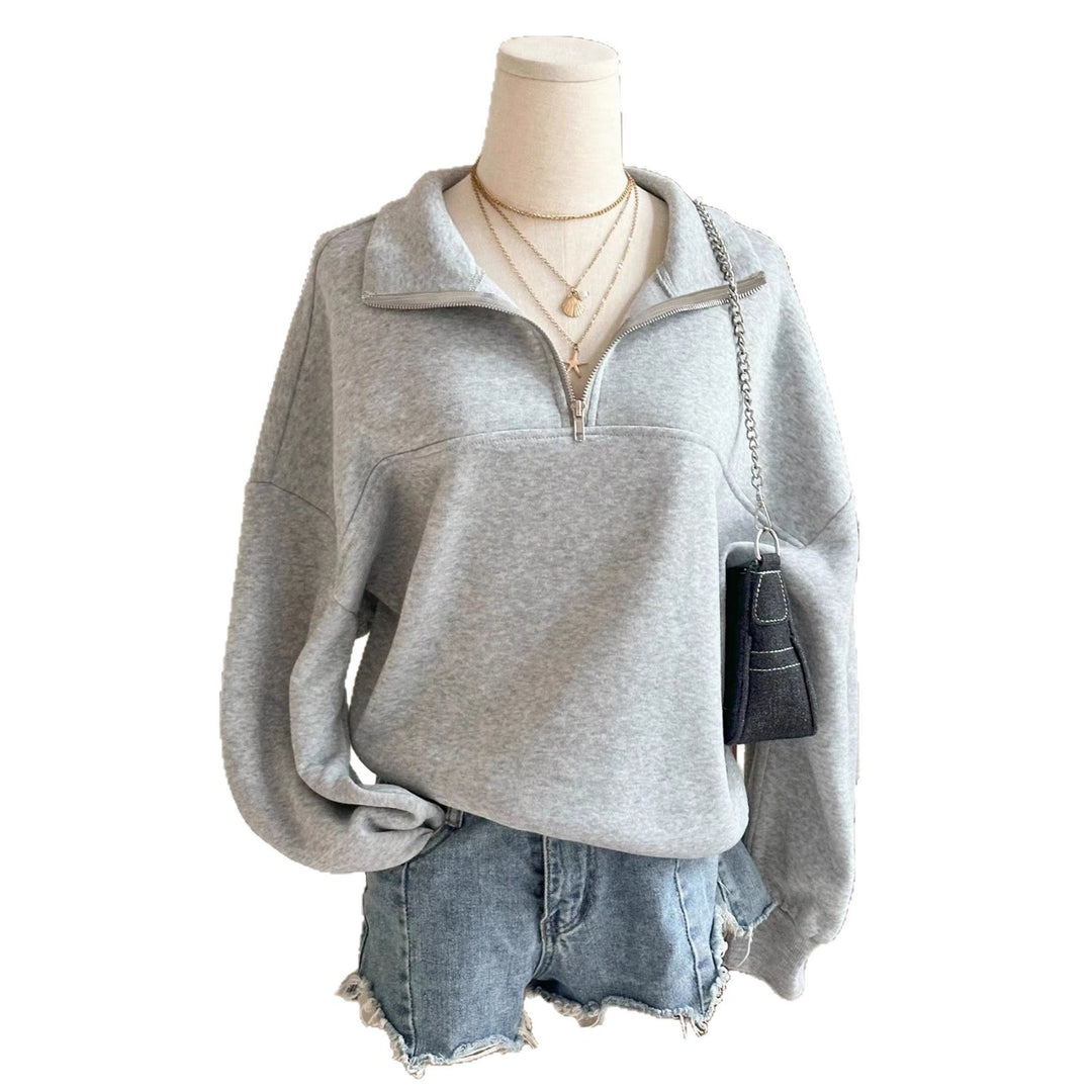 Damen Sweatshirt mit hohem Kragen EB