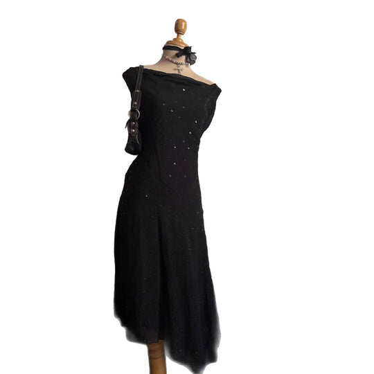 Damen Elegantes Abendkleid mit verführerischen Glitzerakzenten EB
