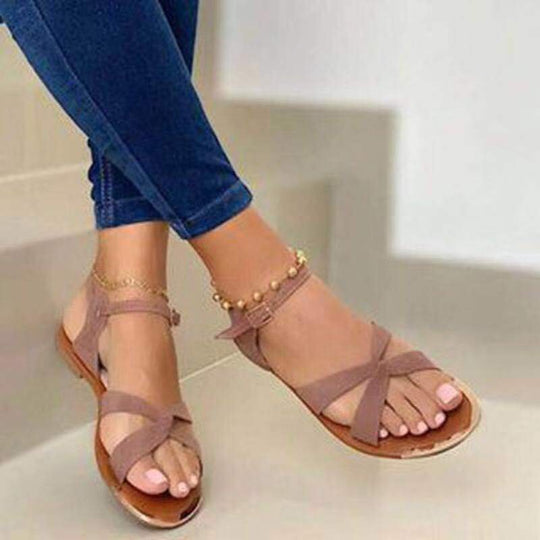 Damen elegante flache Sandalen EB