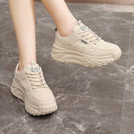 Damen sportliche Chunky Sneakers mit atmungsaktiver Mesh-Oberfläche und dämpfender Sohle EB