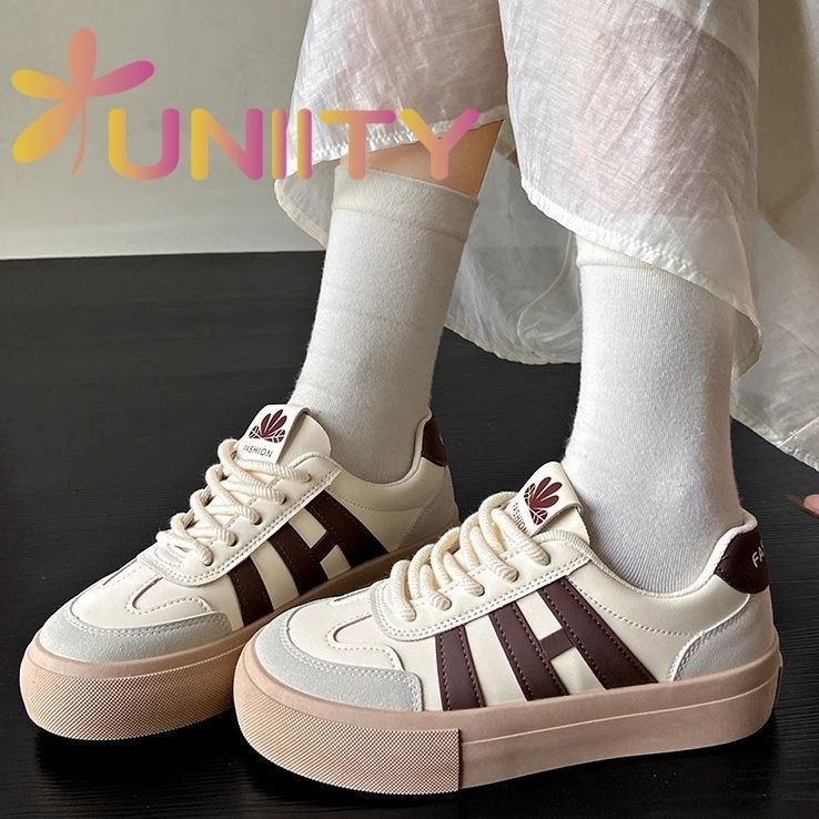 Damen modische Sneakers mit verstärktem Fersenbereich und atmungsaktiver Oberflächenstruktur EB