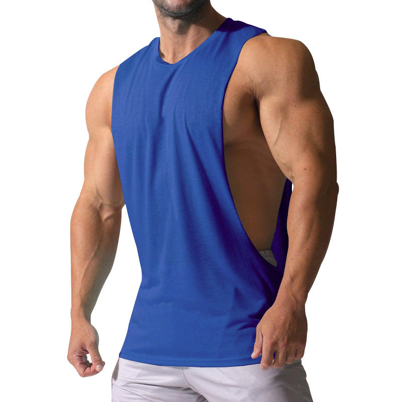 Herren nan Muskelshirt mit extra tiefen Armöffnungen und atmungsaktivem Baumwollmix EB