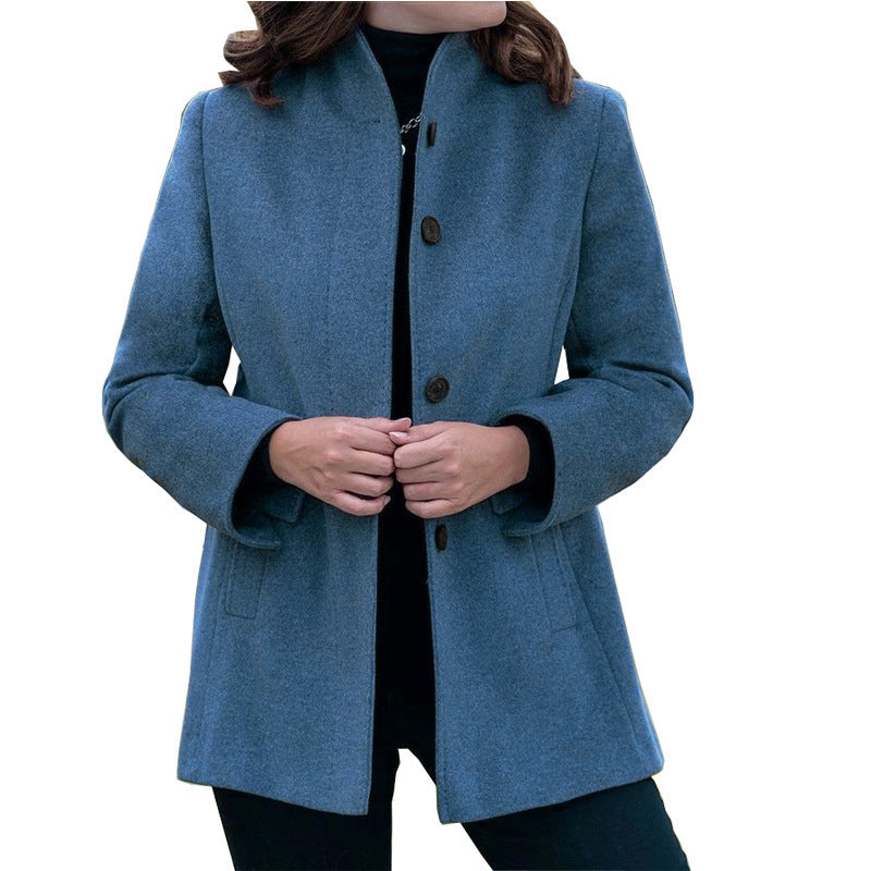 Damen Wollmantel mit schmalem Schnitt EB