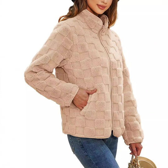 Damen kuschelige Fleecejacke EB