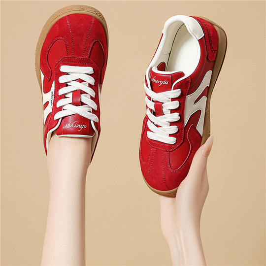 Damen Sportliche Freizeitsneaker mit strapazierfähigem Obermaterial und rutschfester Gummisohle EB