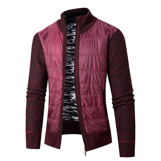 Herren modische Übergangsjacke mit modernem Stehkragen und strukturiertem Design EB