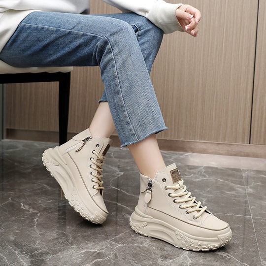 EB | Lässige Plateau Knöchelhohe Sneaker