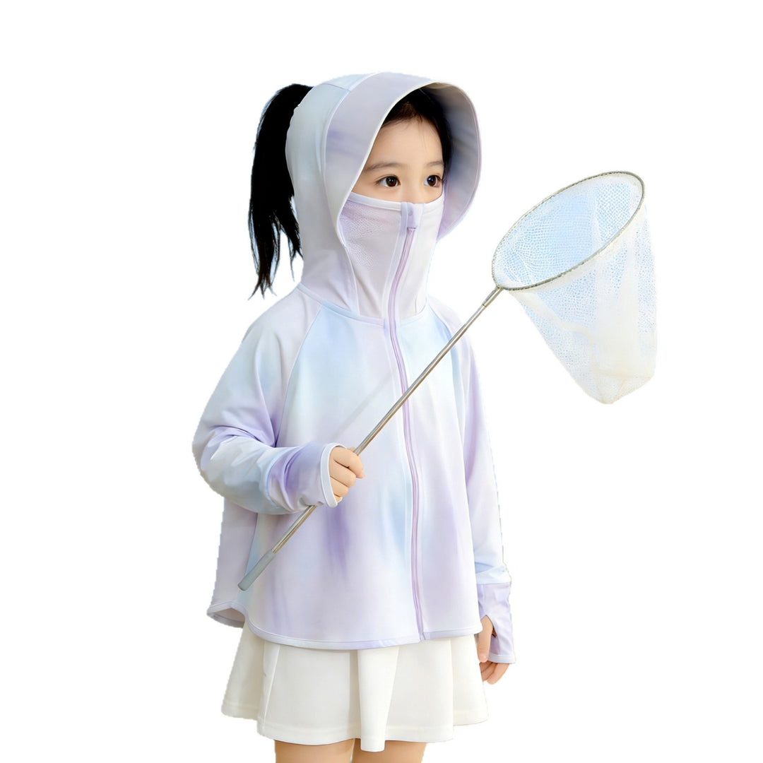 Unisex nan leichte Kinder-Sonnenjacke mit UV-Schutz, Kapuze und wasserabweisendem Funktionsstoff  EB