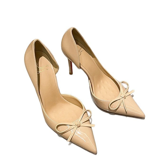 Damen Glamouröse Pumps mit spitzem Zehenbereich und dekorativer Schleifenverzierung EB
