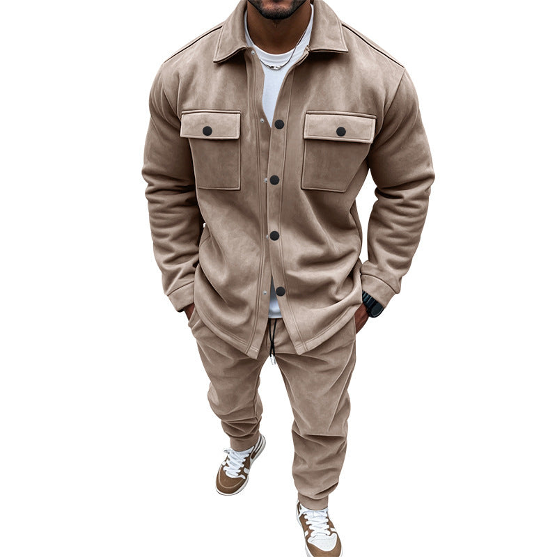 Herren Freizeit-Longejacke mit praktischen Knopftaschen und elastischen Details EB