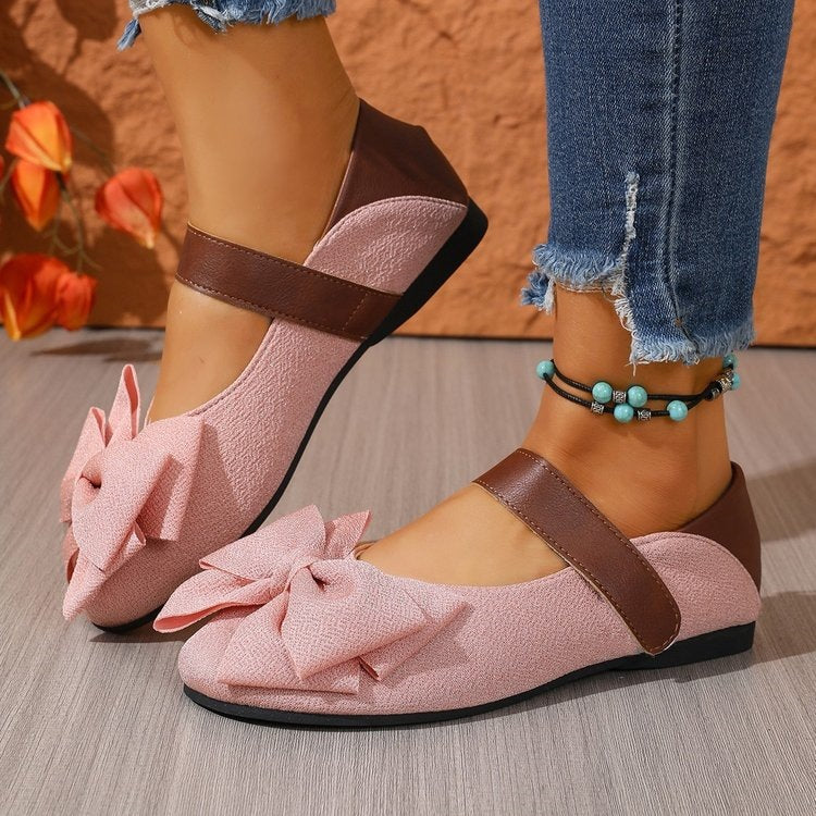 Damen Verspielte Ballerinas mit großem Schleifendetail EB
