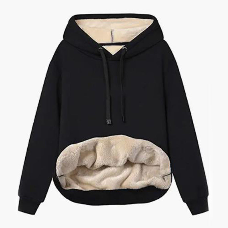 Damen Kuscheliger Kapuzenpullover mit Fleece-Futter EB